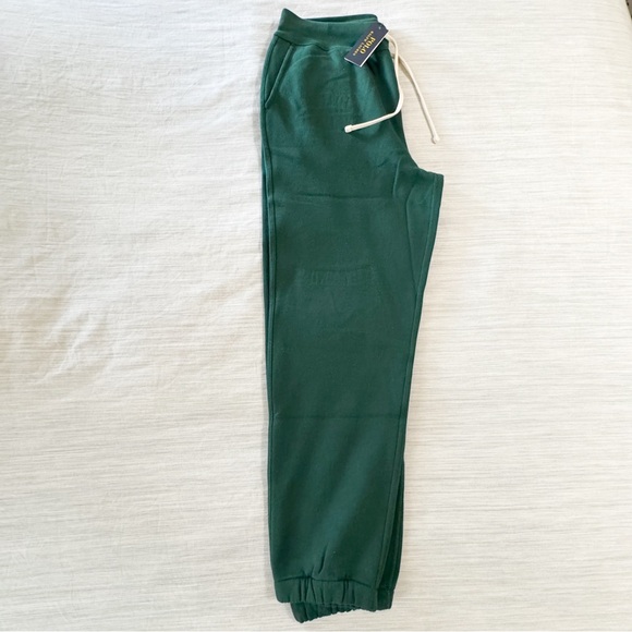 POLO RALPH LAUREN RL Athletic Fleece Sweatpants/Joggers Green Orange Pony - Picture 9 of 14